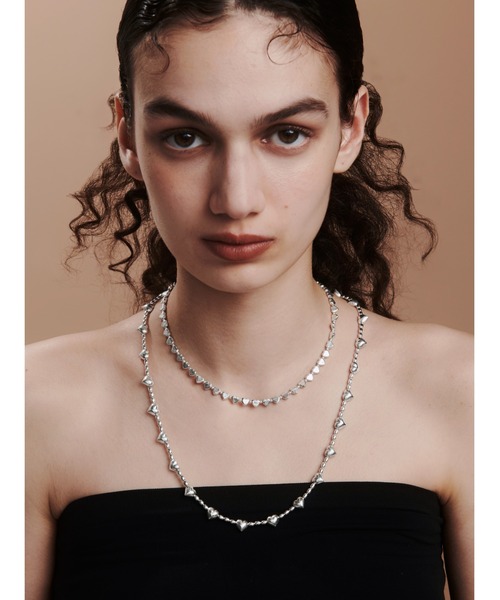 quip queint】press heart necklace/プレス ハート ネックレス