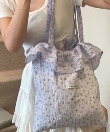 VIVID LADY（ビビッドレディー）の「フリル トートバック 小花柄 エコバッグ（トートバッグ）」