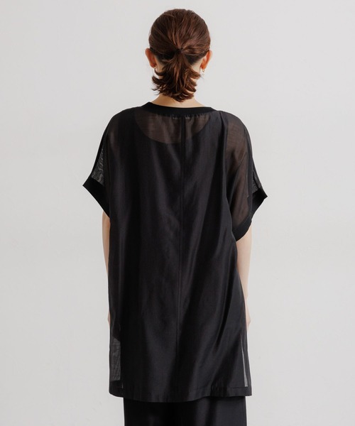 studio CLIP(スタディオクリップ)の「タンクトップセットシアーチュニックワンピース(ワンピース・レディース・ブラック/ベージュ・FREE)」の17枚目の写真