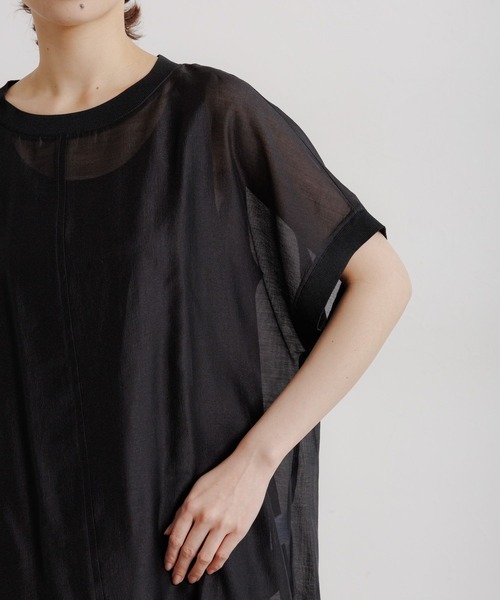 studio CLIP(スタディオクリップ)の「タンクトップセットシアーチュニックワンピース(ワンピース・レディース・ブラック/ベージュ・FREE)」の19枚目の写真