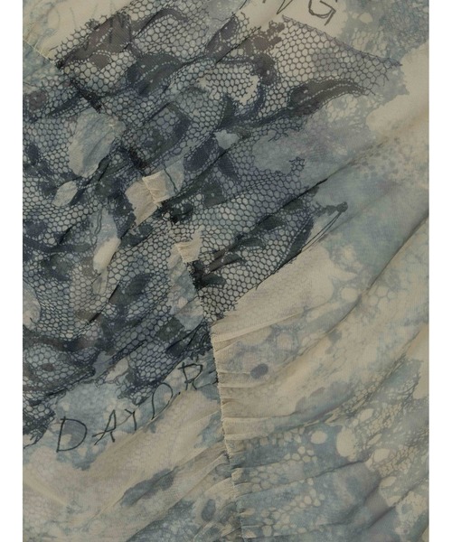 MEDI 2WAY TROMPE L'OEIL LACE PRINT SKIN TOP（Tシャツ