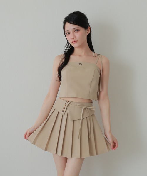 M DOLLY(エムドリー)の「*M DOLLY original* girls layered pleats setup/ガールズレイヤードプリーツセットアップ(セットアップ・レディース・ベージュ/グレー・S/M)」の10枚目の写真