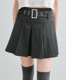 OLIVE des OLIVE | バックルベルト付きプリーツミニスカート(スカート)