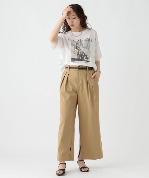 Elura(エルーラ)の「セミハリ感フォトTシャツ/492840(Tシャツ/カットソー・レディース・ブラック/ホワイト/マスタード・FREE)」の13枚目の写真