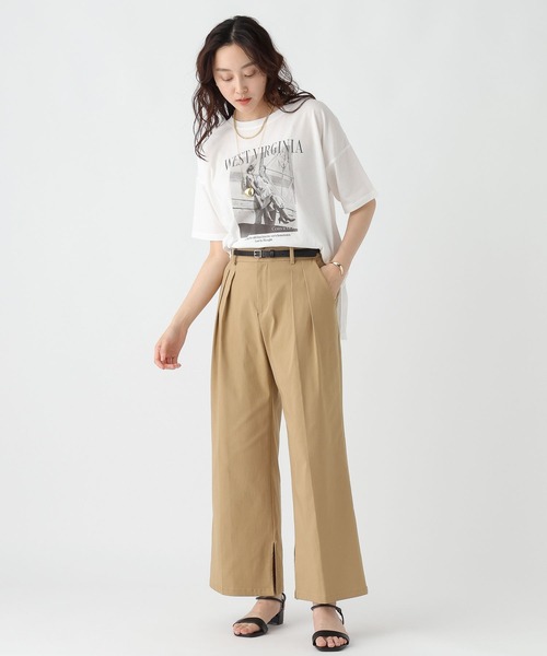Elura(エルーラ)の「セミハリ感フォトTシャツ/492840(Tシャツ/カットソー・レディース・ブラック/ホワイト/マスタード・FREE)」の15枚目の写真