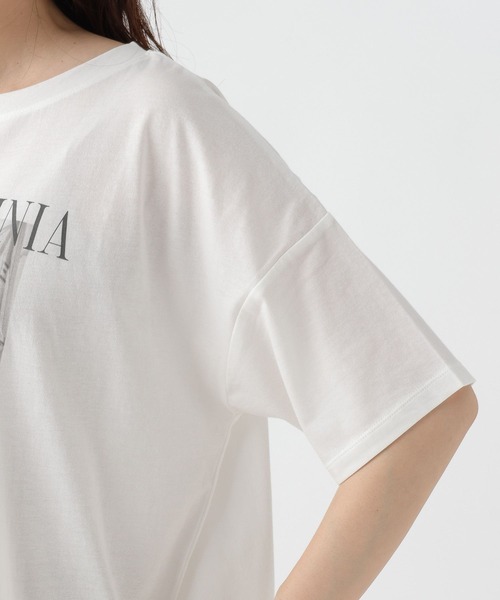 Elura(エルーラ)の「セミハリ感フォトTシャツ/492840(Tシャツ/カットソー・レディース・ブラック/ホワイト/マスタード・FREE)」の7枚目の写真