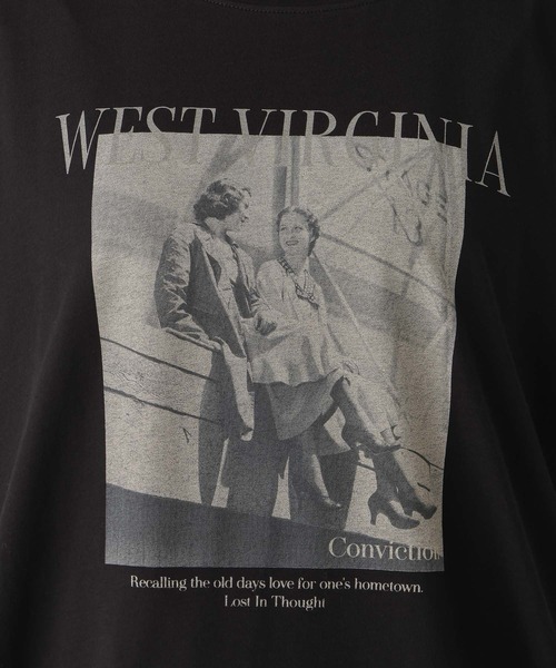 Elura(エルーラ)の「セミハリ感フォトTシャツ/492840(Tシャツ/カットソー・レディース・ブラック/ホワイト/マスタード・FREE)」の11枚目の写真