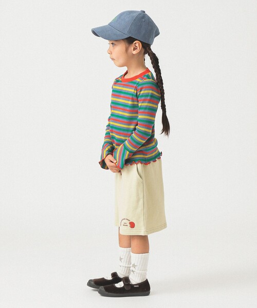 B:MING by BEAMS（ビーミングバイビームス）の「テレコボーダー フレアスリーブ プルオーバー カットソー 2025FW（100～140cm）（Tシャツ/カットソー・キッズ・サックスブルー/ピンク・130/120/110/100/140）」の18枚目の写真