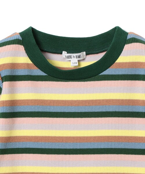 B:MING by BEAMS（ビーミングバイビームス）の「テレコボーダー フレアスリーブ プルオーバー カットソー 2025FW（100～140cm）（Tシャツ/カットソー・キッズ・サックスブルー/ピンク・130/120/110/100/140）」の20枚目の写真