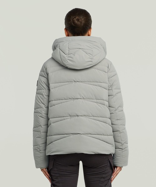 G-STAR（ジースター）の「WHISTLER SHORT PUFFER/撥水中綿フードブルゾン（ダウンジャケット/コート・レディース・ダークブラック/グレー系その他・X-SMALL/MEDIUM/SMALL）」の8枚目の写真