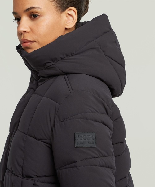 G-STAR（ジースター）の「WHISTLER SHORT PUFFER/撥水中綿フードブルゾン（ダウンジャケット/コート・レディース・ダークブラック/グレー系その他・X-SMALL/MEDIUM/SMALL）」の5枚目の写真