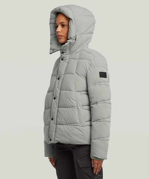 G-STAR（ジースター）の「WHISTLER SHORT PUFFER/撥水中綿フードブルゾン（ダウンジャケット/コート・レディース・ダークブラック/グレー系その他・X-SMALL/MEDIUM/SMALL）」の11枚目の写真