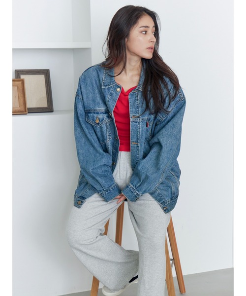 セール】ビッグシルエットデニムジャケット（デニムジャケット