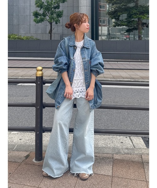 Ungrid(アングリッド)の「ビッグシルエットデニムジャケット(デニムジャケット・レディース・ブルー/ブラック・FREE)」の22枚目の写真