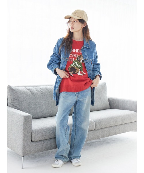 Ungrid(アングリッド)の「ビッグシルエットデニムジャケット(デニムジャケット・レディース・ブルー/ブラック・FREE)」の5枚目の写真