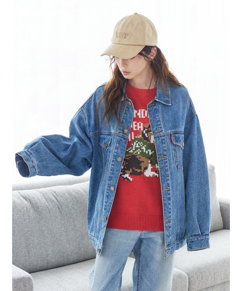 Ungrid(アングリッド)の「ビッグシルエットデニムジャケット(デニムジャケット・レディース・ブルー/ブラック・FREE)」の9枚目の写真