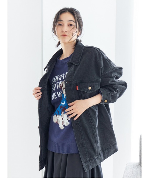 Ungrid(アングリッド)の「ビッグシルエットデニムジャケット(デニムジャケット・レディース・ブルー/ブラック・FREE)」の18枚目の写真