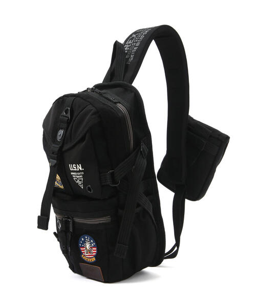 AVIREX(アヴィレックス)の「ONE SHOULDER BAG 'TOP GUN' / ワンショルダーバッグ トップガン(ショルダーバッグ・レディース・ブラック/オリーブ系・F)」の3枚目の写真