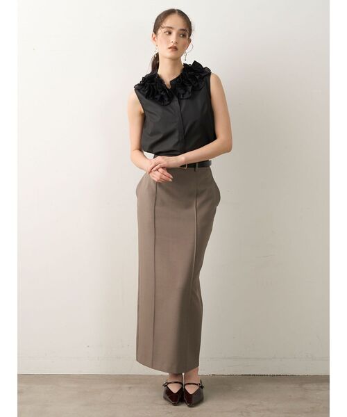 LAGUNAMOON（ラグナムーン）の「ネックモチーフノースリーブブラウス（シャツ/ブラウス・レディース・ホワイト/ブラック/サーモンピンク・FREE）」の8枚目の写真