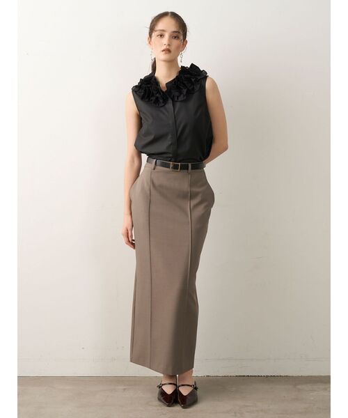 LAGUNAMOON（ラグナムーン）の「ネックモチーフノースリーブブラウス（シャツ/ブラウス・レディース・ホワイト/ブラック/サーモンピンク・FREE）」の9枚目の写真