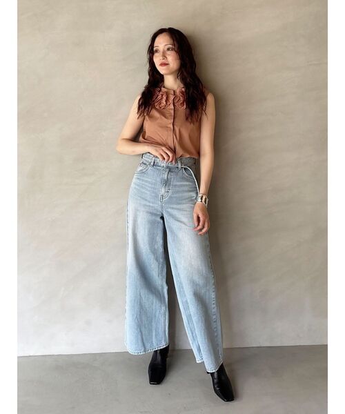 LAGUNAMOON（ラグナムーン）の「ネックモチーフノースリーブブラウス（シャツ/ブラウス・レディース・ホワイト/ブラック/サーモンピンク・FREE）」の20枚目の写真