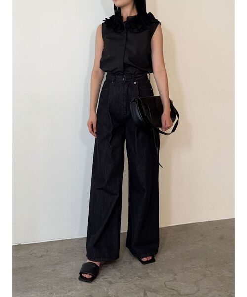 LAGUNAMOON（ラグナムーン）の「ネックモチーフノースリーブブラウス（シャツ/ブラウス・レディース・ホワイト/ブラック/サーモンピンク・FREE）」の22枚目の写真