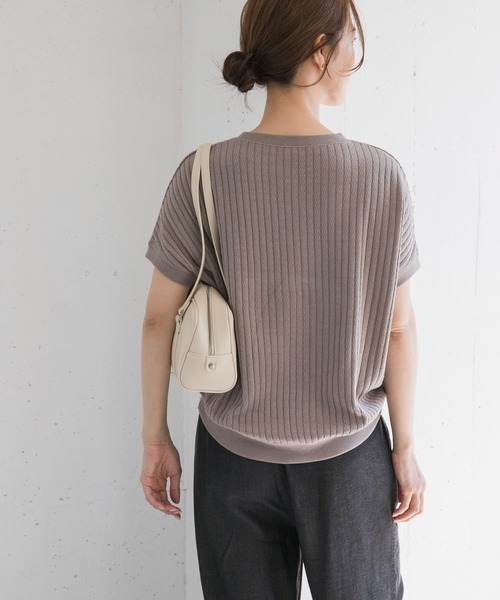 URBAN RESEARCH DOORS(アーバンリサーチドアーズ)の「タックハニカムフレンチプルオーバー(Tシャツ/カットソー・レディース・アイボリー/グレー系その他/カーキ・MEDIUM)」の12枚目の写真