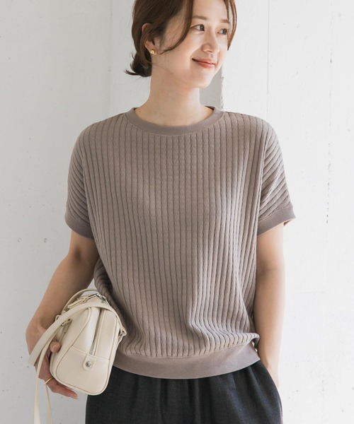 URBAN RESEARCH DOORS(アーバンリサーチドアーズ)の「タックハニカムフレンチプルオーバー(Tシャツ/カットソー・レディース・アイボリー/グレー系その他/カーキ・MEDIUM)」の14枚目の写真