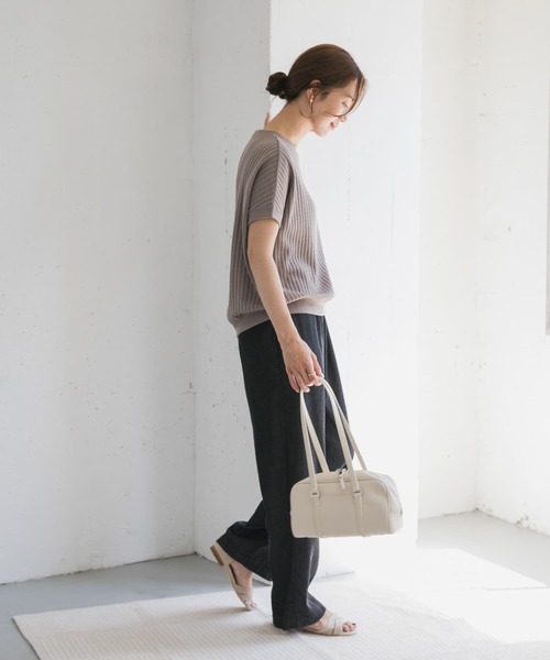 URBAN RESEARCH DOORS(アーバンリサーチドアーズ)の「タックハニカムフレンチプルオーバー(Tシャツ/カットソー・レディース・アイボリー/グレー系その他/カーキ・MEDIUM)」の17枚目の写真
