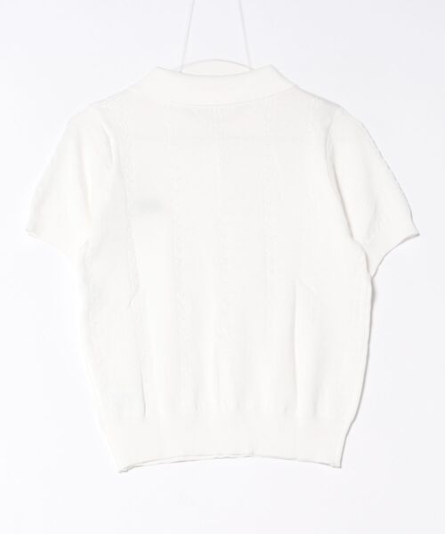 frunco(フランコ)の「【ZOZO限定】リボン刺繍ニットポロ(ポロシャツ・レディース・ホワイト/グレー/ブラック・FREE)」の4枚目の写真