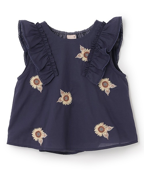 セール】【WEB限定特別価格】ひまわり刺しゅうチュニック