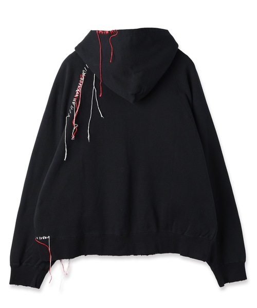 DISCOVERED(ディスカバード)の「LOOPING ZIP SWEAT HOODIE(パーカー・メンズ・ブラック/ホワイト・1/3)」の4枚目の写真