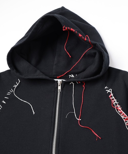 DISCOVERED(ディスカバード)の「LOOPING ZIP SWEAT HOODIE(パーカー・メンズ・ブラック/ホワイト・1/3)」の10枚目の写真