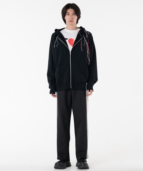 DISCOVERED(ディスカバード)の「LOOPING ZIP SWEAT HOODIE(パーカー・メンズ・ブラック/ホワイト・1/3)」の7枚目の写真
