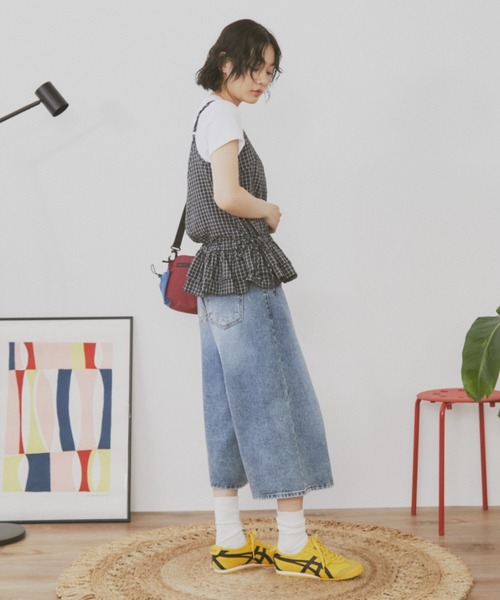 MERLOT（メルロー）の「ギンガムチェックキャミビスチェ（タンクトップ・レディース・ブラック/ホワイト・FREE）」の20枚目の写真