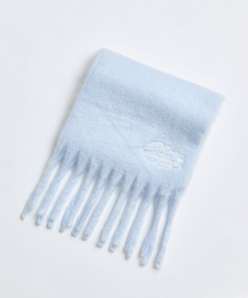 セール】【SNSで話題】ロゴ刺繍ブークレマフラー（ストール/ショール