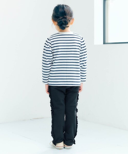 apres les cours(アプレレクール)の「サイドフリルストレート/7days Style pants(その他パンツ・キッズ・ベージュ/ネイビー/ブラック・80/90/100/110/120/130)」の5枚目の写真