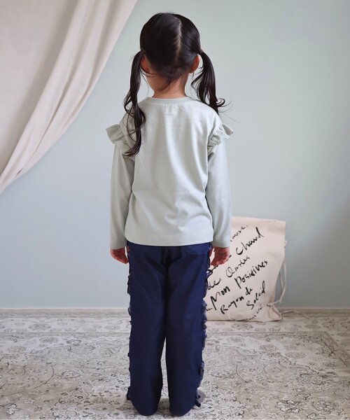 apres les cours(アプレレクール)の「サイドフリルストレート/7days Style pants(その他パンツ・キッズ・ベージュ/ネイビー/ブラック・80/90/100/110/120/130)」の10枚目の写真