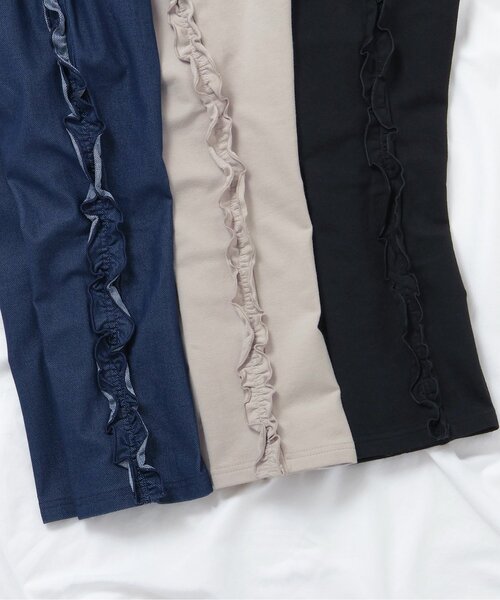 apres les cours(アプレレクール)の「サイドフリルストレート/7days Style pants(その他パンツ・キッズ・ベージュ/ネイビー/ブラック・80/90/100/110/120/130)」の13枚目の写真