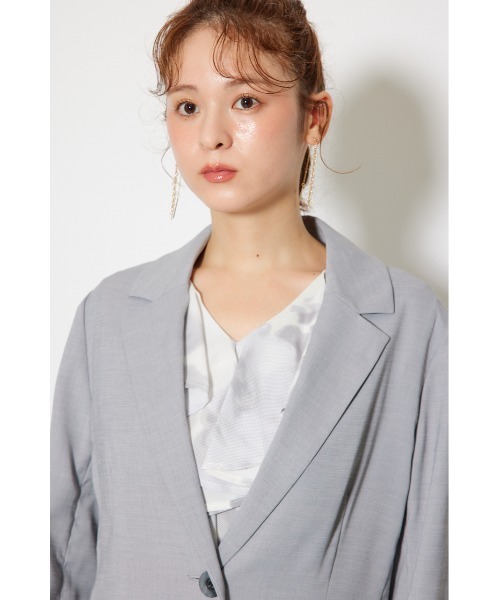 rienda（リエンダ）の「2WAYシングルテーラージャケット 秋服（テーラードジャケット・レディース・ブラック/グレー/ブラウン・SMALL/MEDIUM）」の9枚目の写真