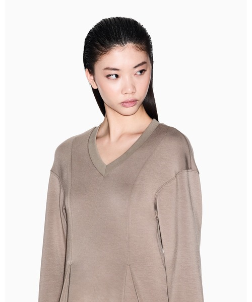 ARMANI EXCHANGE(アルマーニエクスチェンジ)の「【A|X アルマーニ エクスチェンジ】ストレッチスキューバ ロングスリーブドレス(ワンピース・レディース・ブラック/モカ・X-LARGE/LARGE/MEDIUM/SMALL/X-SMALL)」の4枚目の写真