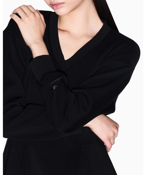 ARMANI EXCHANGE(アルマーニエクスチェンジ)の「【A|X アルマーニ エクスチェンジ】ストレッチスキューバ ロングスリーブドレス(ワンピース・レディース・ブラック/モカ・X-LARGE/LARGE/MEDIUM/SMALL/X-SMALL)」の7枚目の写真