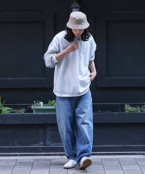 MDR(エムディアール)の「チュールドッキングカットソートップス(Tシャツ/カットソー・メンズ・オフホワイト/ブラック・L/M)」の6枚目の写真