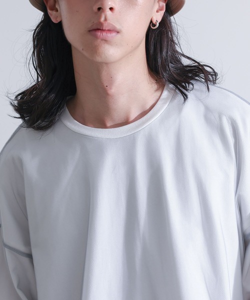 MDR(エムディアール)の「チュールドッキングカットソートップス(Tシャツ/カットソー・メンズ・オフホワイト/ブラック・L/M)」の19枚目の写真