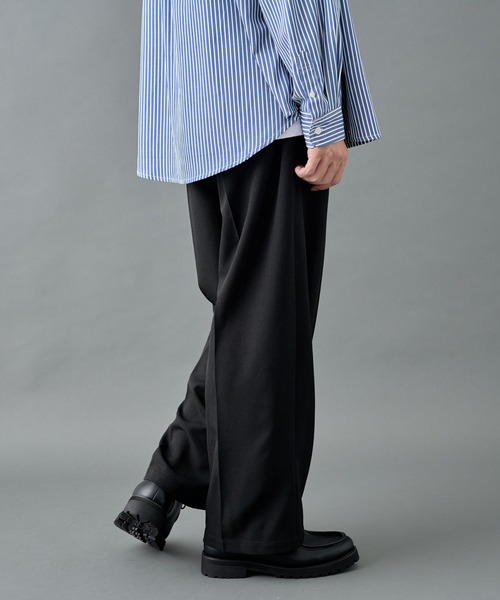 COLONY 2139（コロニートゥーワンスリーナイン）の「ウォッシャブルストレッチワイドスラックス（スラックス・メンズ・ブラック/チャコールグレー/ブラウン・MEDIUM/LARGE）」の9枚目の写真