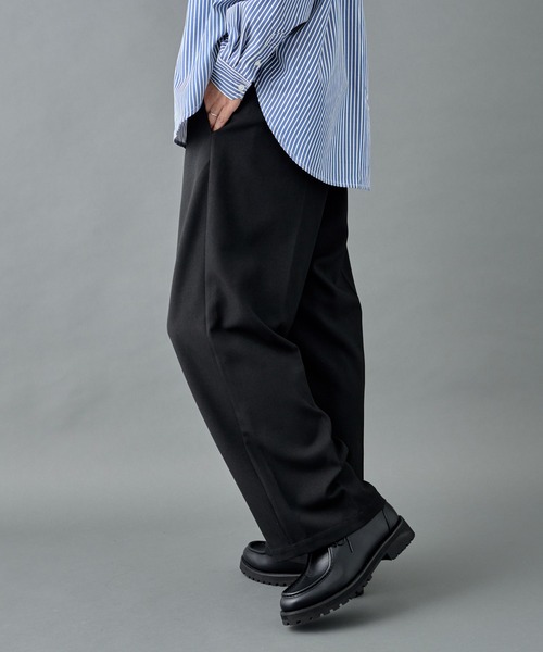 COLONY 2139（コロニートゥーワンスリーナイン）の「ウォッシャブルストレッチワイドスラックス（スラックス・メンズ・ブラック/チャコールグレー/ブラウン・MEDIUM/LARGE）」の7枚目の写真