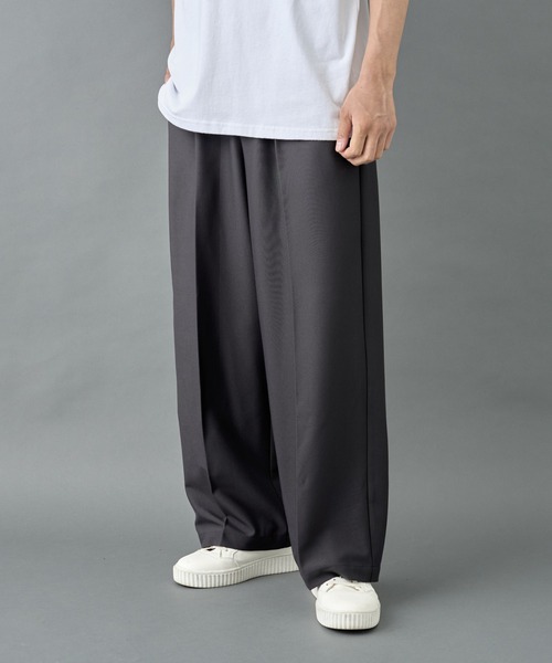 COLONY 2139（コロニートゥーワンスリーナイン）の「ウォッシャブルストレッチワイドスラックス（スラックス・メンズ・ブラック/チャコールグレー/ブラウン・MEDIUM/LARGE）」の10枚目の写真
