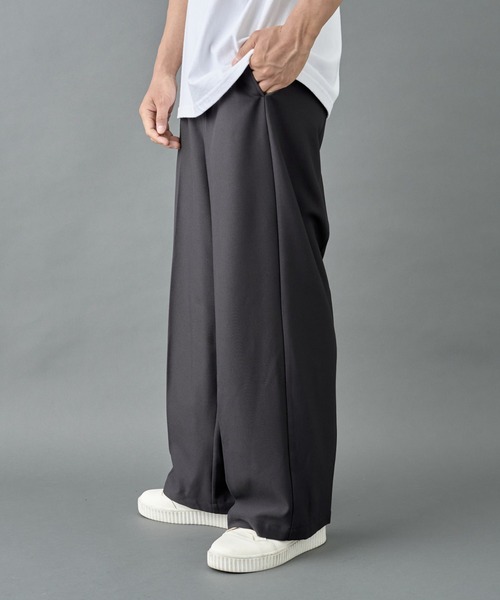 COLONY 2139（コロニートゥーワンスリーナイン）の「ウォッシャブルストレッチワイドスラックス（スラックス・メンズ・ブラック/チャコールグレー/ブラウン・MEDIUM/LARGE）」の11枚目の写真
