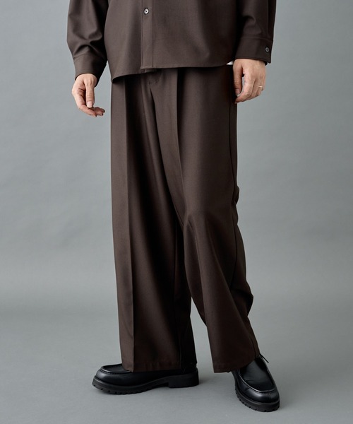 COLONY 2139（コロニートゥーワンスリーナイン）の「ウォッシャブルストレッチワイドスラックス（スラックス・メンズ・ブラック/チャコールグレー/ブラウン・MEDIUM/LARGE）」の14枚目の写真
