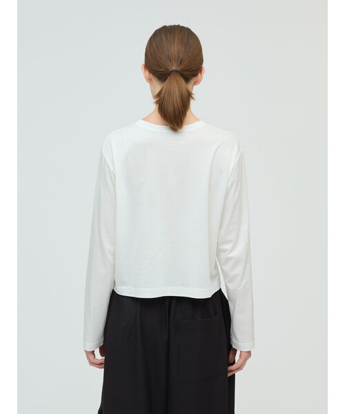 mizuiroind（ミズイロインド）の「mizuiro ind フロントフリルプルオーバー（Tシャツ/カットソー・レディース・ベージュ/チャコールグレー/オフホワイト/ブラック・FREE）」の12枚目の写真